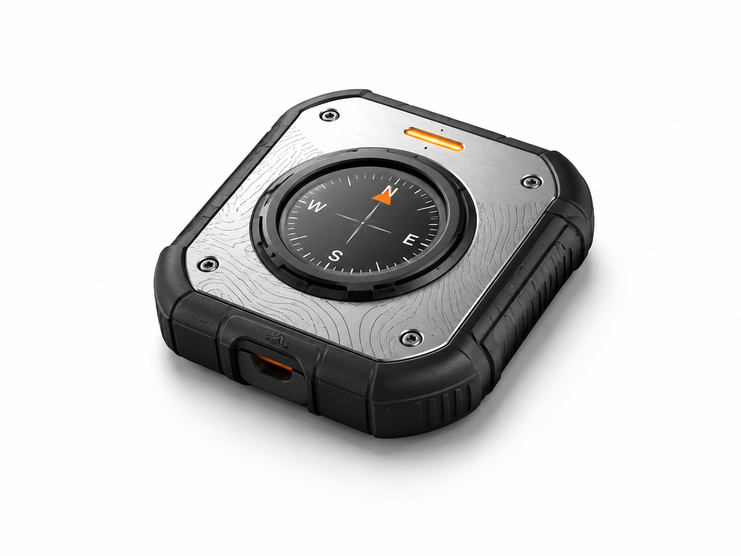 Rugged topographic field compass and locator